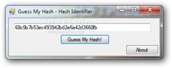 Guess my Hash - Hash Identifier screenshot