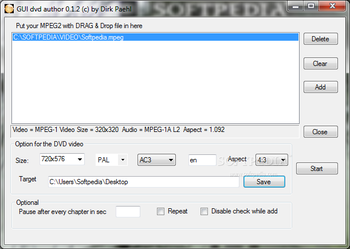 GUI DVD Author screenshot