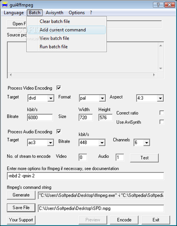 Gui4fmpeg screenshot