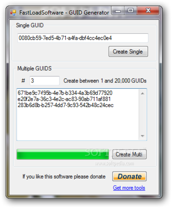 GUID Generator screenshot