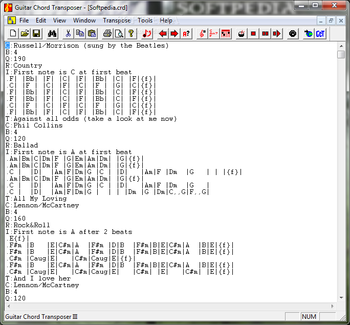 Guitar Chord Transposer screenshot