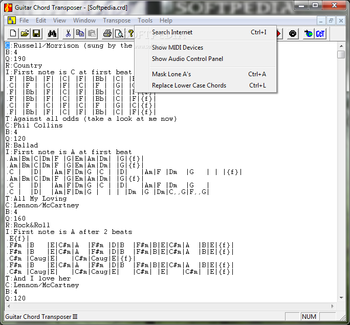 Guitar Chord Transposer screenshot 3