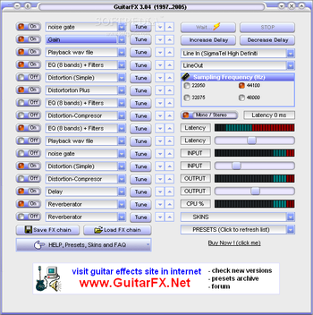 GuitarFX screenshot