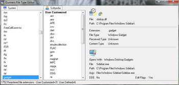 Gunners File Type Editor screenshot