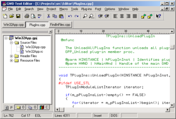 GWD Text Editor screenshot