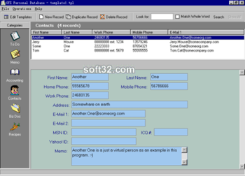 GYZ Personal Database screenshot 2