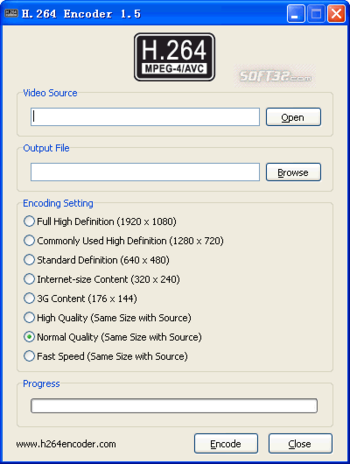 H.264 Encoder screenshot 2