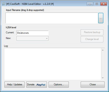 H264/AVC Level Editor screenshot