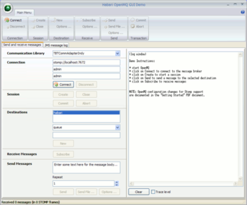 Habari OpenMQ Client screenshot