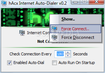 hAcx Internet Auto-Dialer screenshot