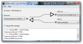 Hairless MIDI to Serial Bridge screenshot