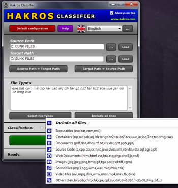 Hakros Classifier screenshot 2