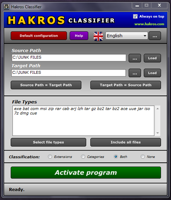 Hakros Classifier screenshot 3