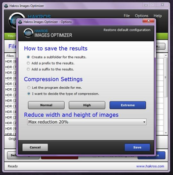 Hakros Images Optimizer screenshot 2