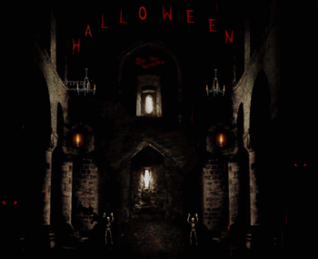 Halloween in Castle Animated Wallpaper screenshot
