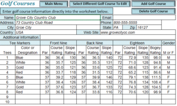 Handicap Manager for Excel screenshot 2