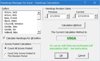 Handicap Manager for Excel screenshot 8