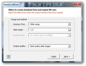 Handout Wizard screenshot 2