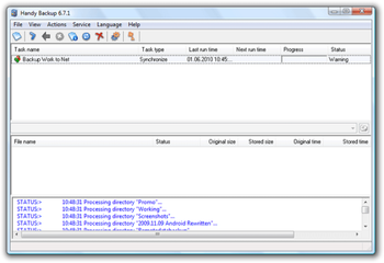Handy Backup Small Server screenshot
