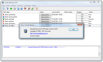 Handy Backup Standard screenshot 2