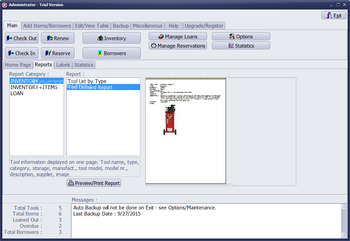Handy Equipment/Tool Manager screenshot 2