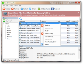 Handy Uninstaller screenshot
