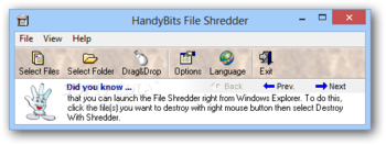 HandyBits File Shredder screenshot