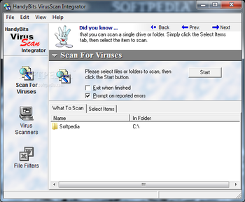 HandyBits VirusScan Integrator screenshot 2