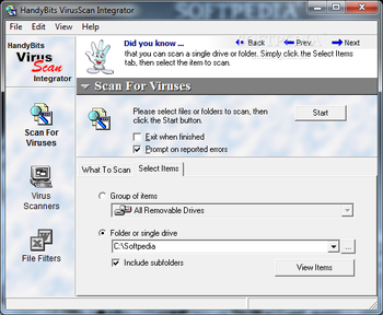 HandyBits VirusScan Integrator screenshot 3