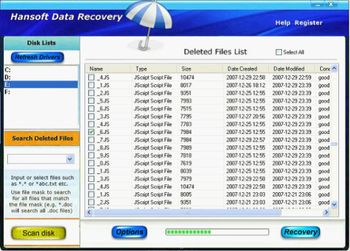Hansoft Data Recovery screenshot