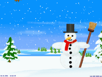 Happy Snowman Screensaver screenshot