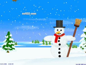 Happy Snowman Screensaver screenshot 2