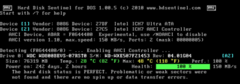 Hard Disk Sentinel DOS Edition screenshot 3