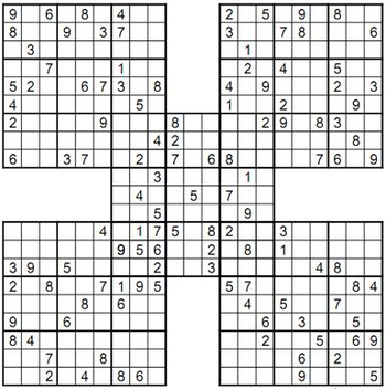 hard samurai sudoku screenshot
