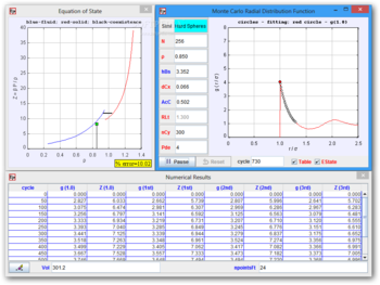 Hard Spheres Monte Carlo Model screenshot