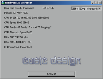 Hardware ID Extractor screenshot