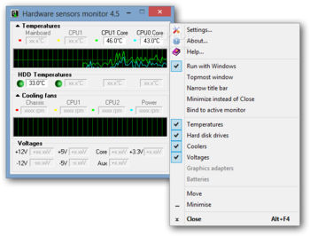 Hardware Sensors Monitor screenshot 2