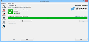 Hardwipe screenshot 2