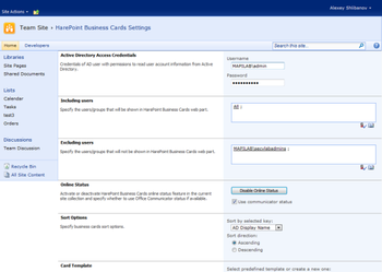HarePoint Business Cards for SharePoint screenshot 2