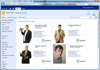 HarePoint Business Cards for SharePoint screenshot 3