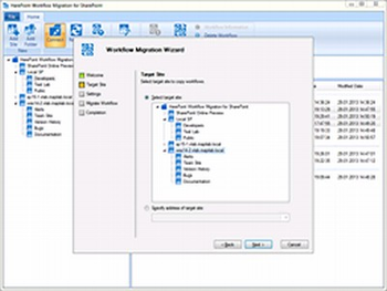 HarePoint Workflow Migration screenshot