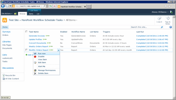 HarePoint Workflow Scheduler screenshot