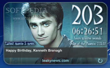 Harry Potter and the Order of the Phoenix Countdown and News Reader screenshot 2