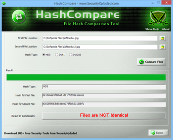 Hash Compare screenshot