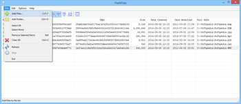 HashFiles screenshot 2