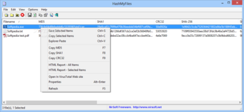 HashMyFiles screenshot 2
