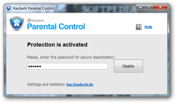 Hauberk Parental Control screenshot