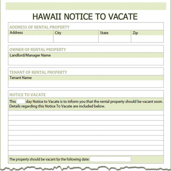 Hawaii Notice To Vacate screenshot