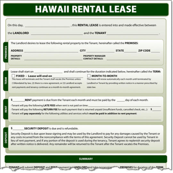 Hawaii Rental Lease screenshot