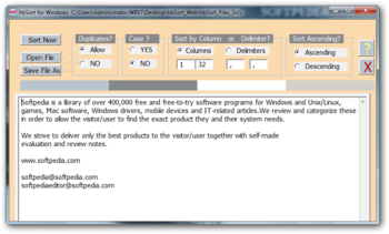 hbSort screenshot